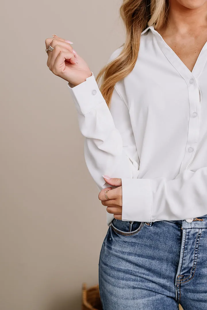 The End Game Button Up Top | Ivory