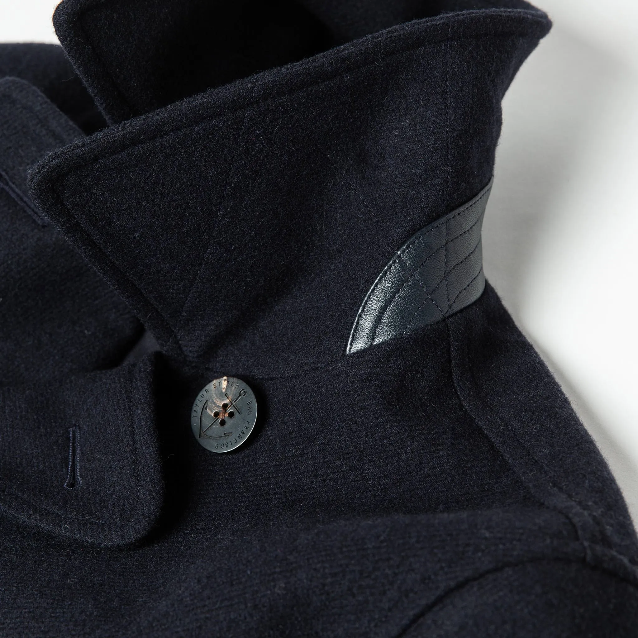 The Mendocino Peacoat in Navy Wool