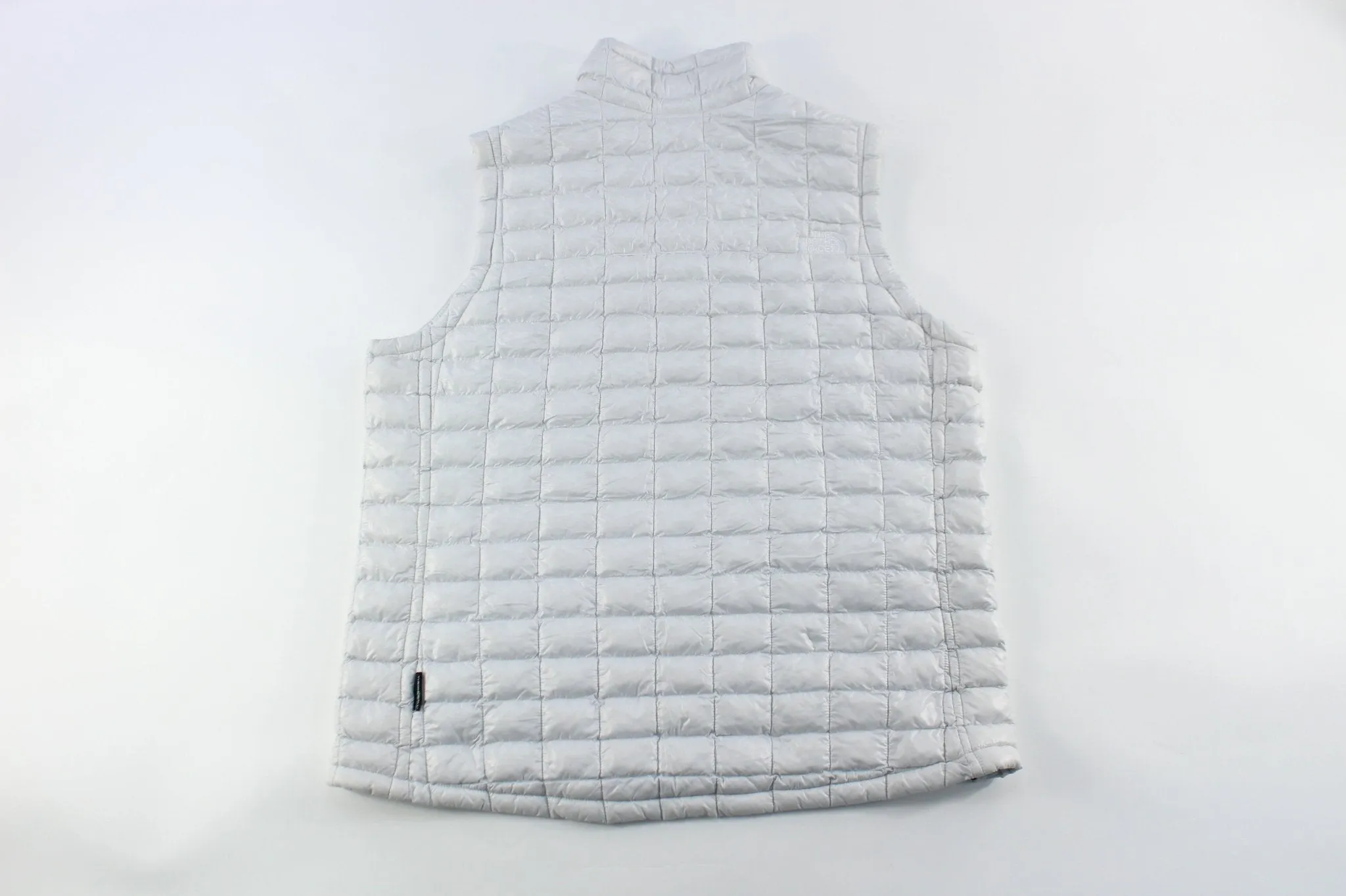 The North Face Embroidered Logo White Puffer Vest