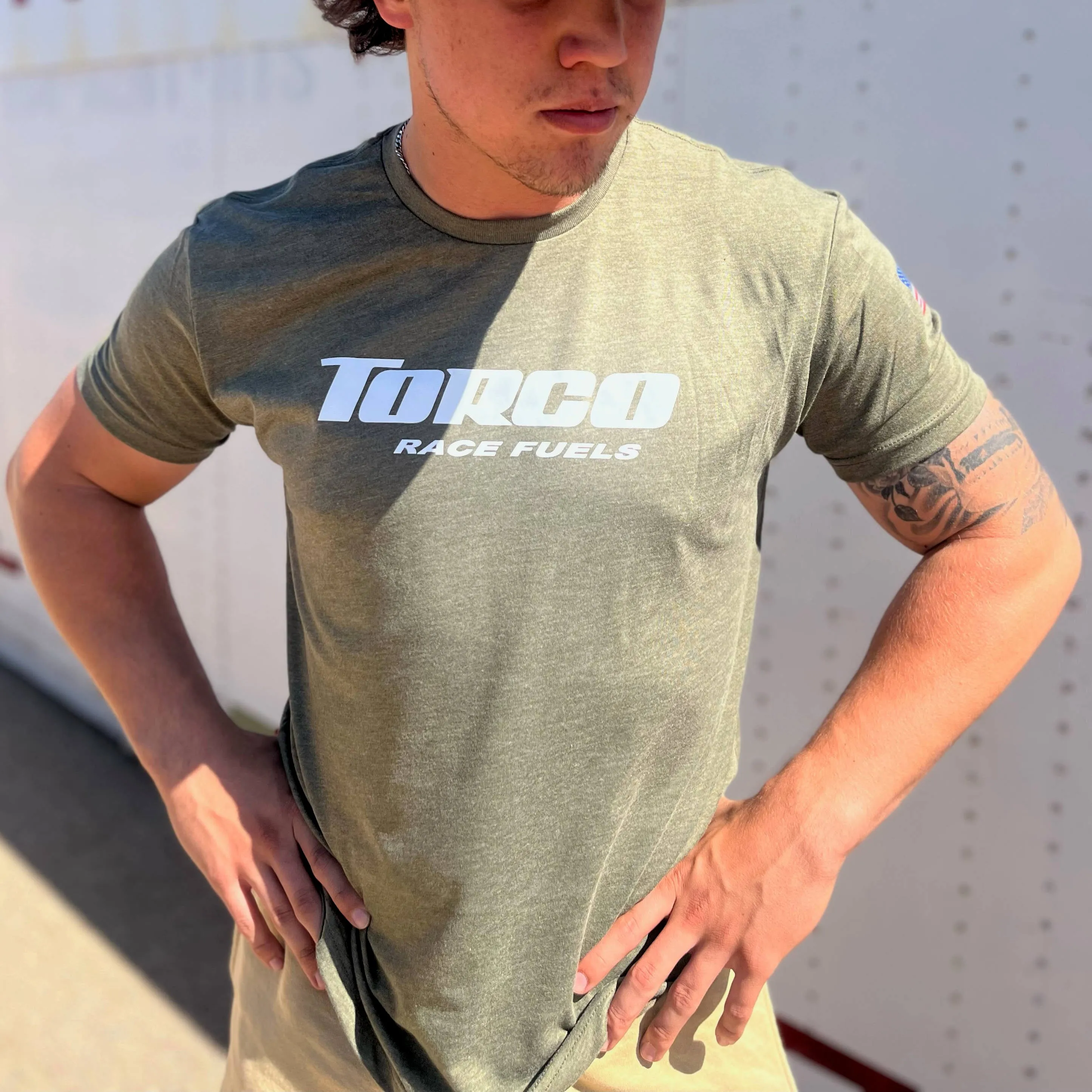 Torco Memorial Day Special T-shirt with USA Flag on the sleeve