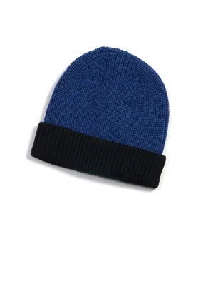 TORE | Block Colour Beanie | Blue/Black