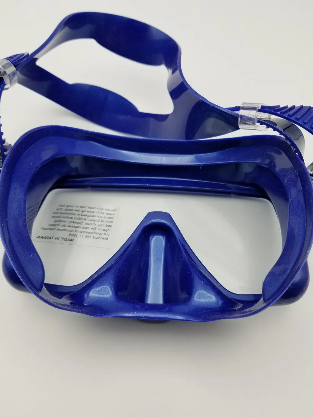 Used Cressi SF1 Squared Frameless Dive Mask - Blue Metal