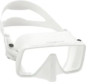 Used Cressi SF1 Squared Frameless Dive Mask - White