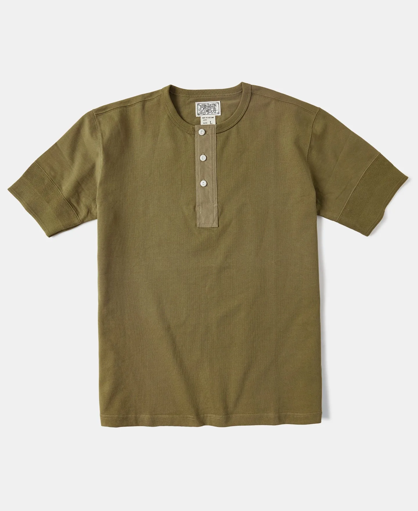 Vintage Short Sleeve Henley T-Shirt - Green