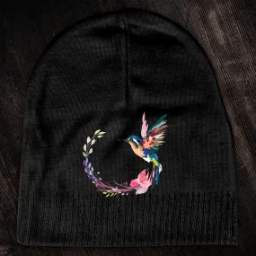 Watercolor Hummingbird Beanie