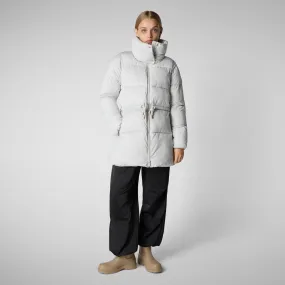 Women's animal free puffer jacket petunia in fog grey