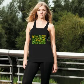 Yellow Flowers Women's Loose Racerback Tank Top